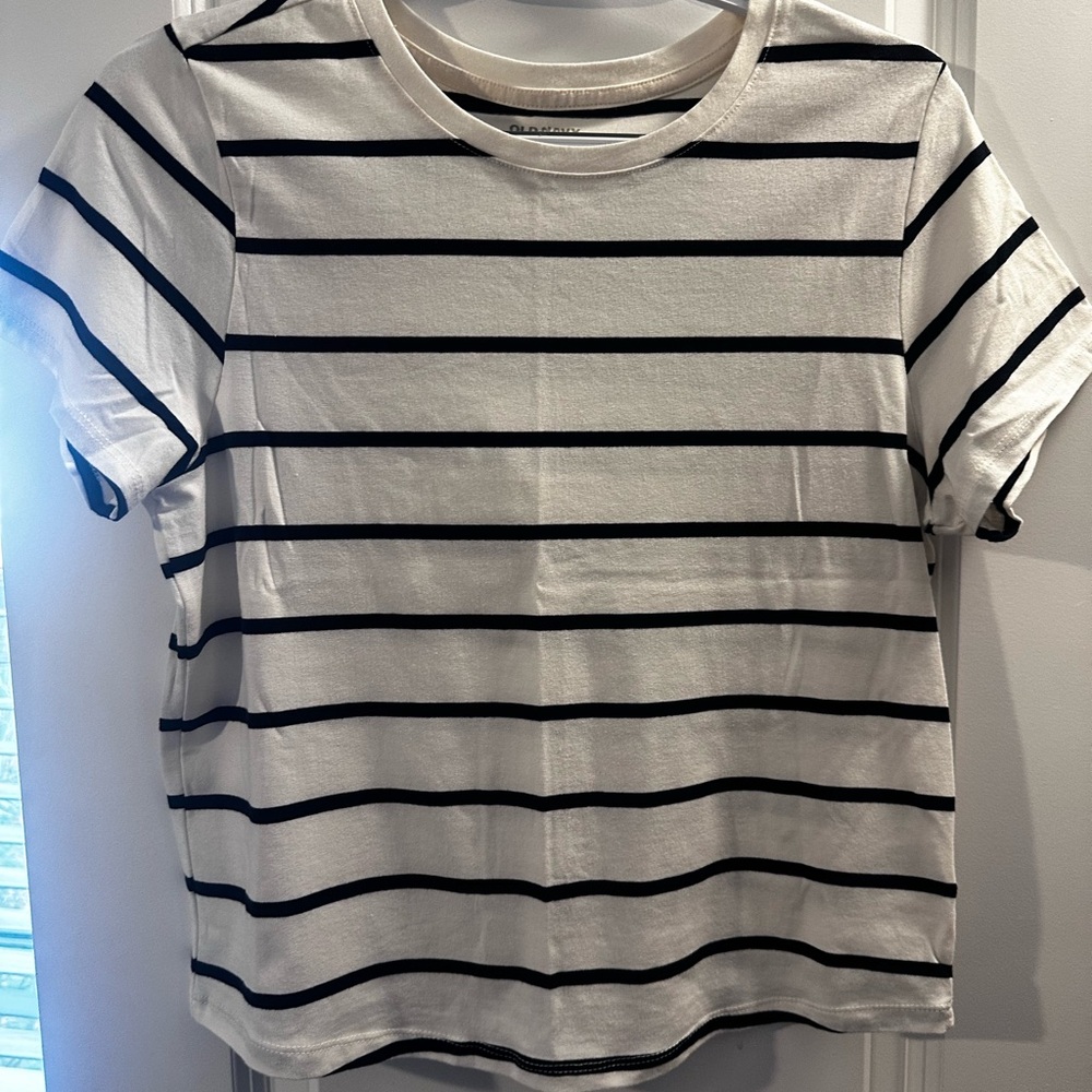 Old Navy Girls Striped Tee – Size L (10/12) – New Without Tags